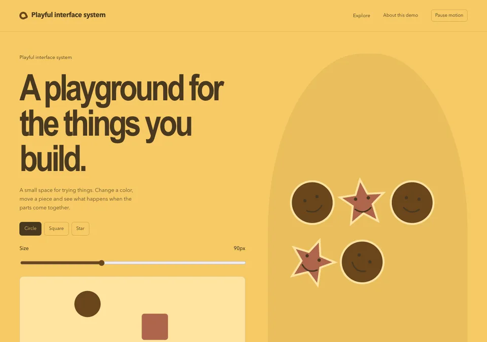 Playful interface system preview