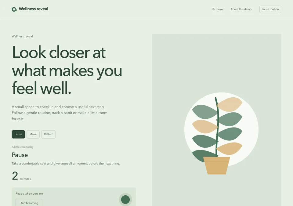 Wellness reveal preview