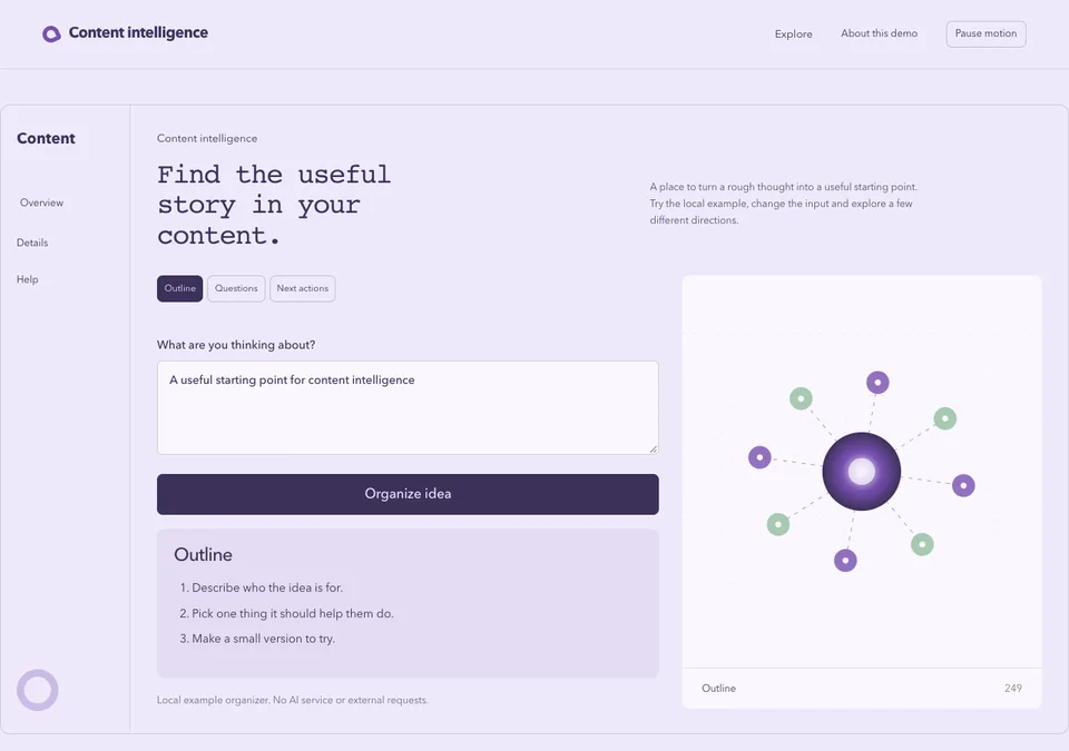 Content intelligence preview