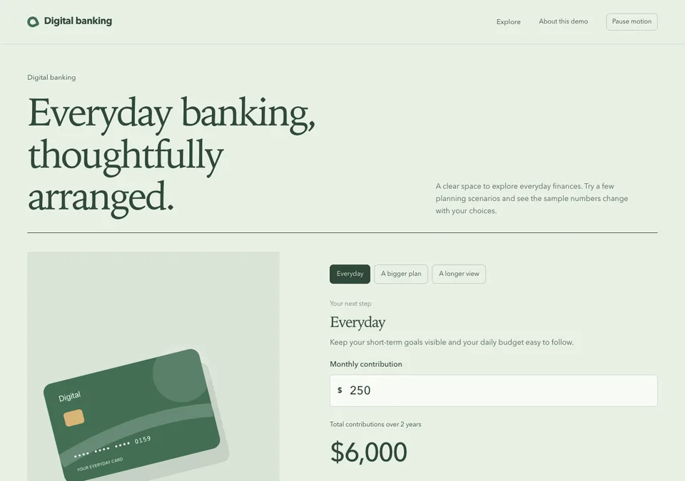 Digital banking preview