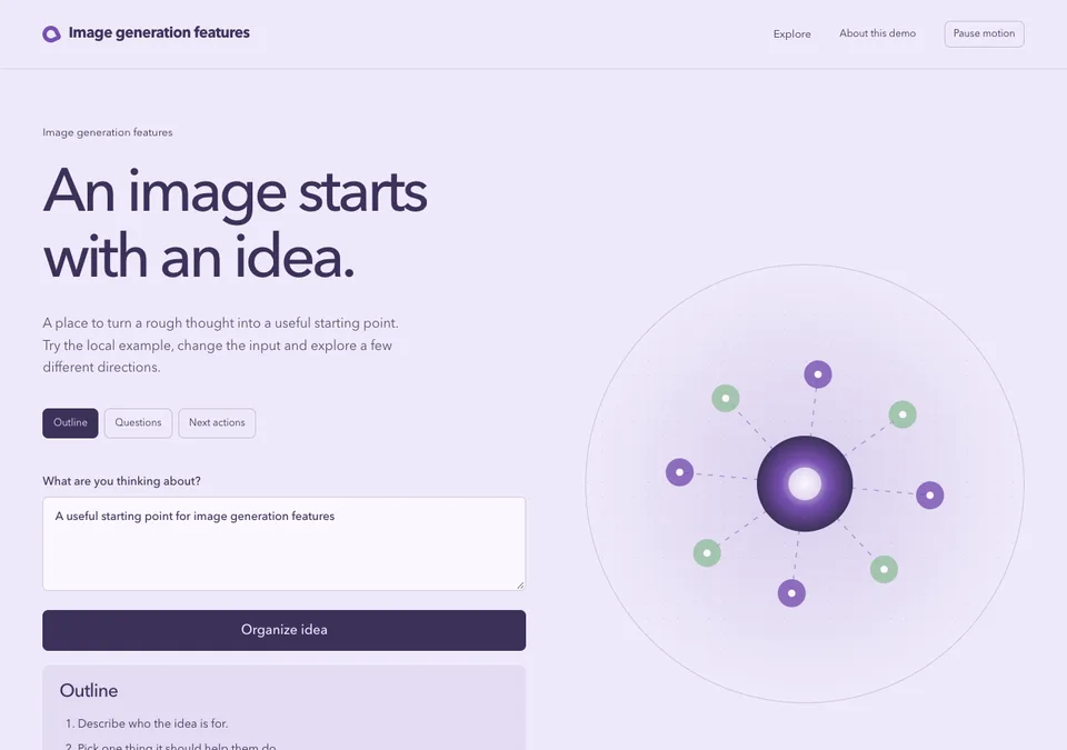 Image generation features preview