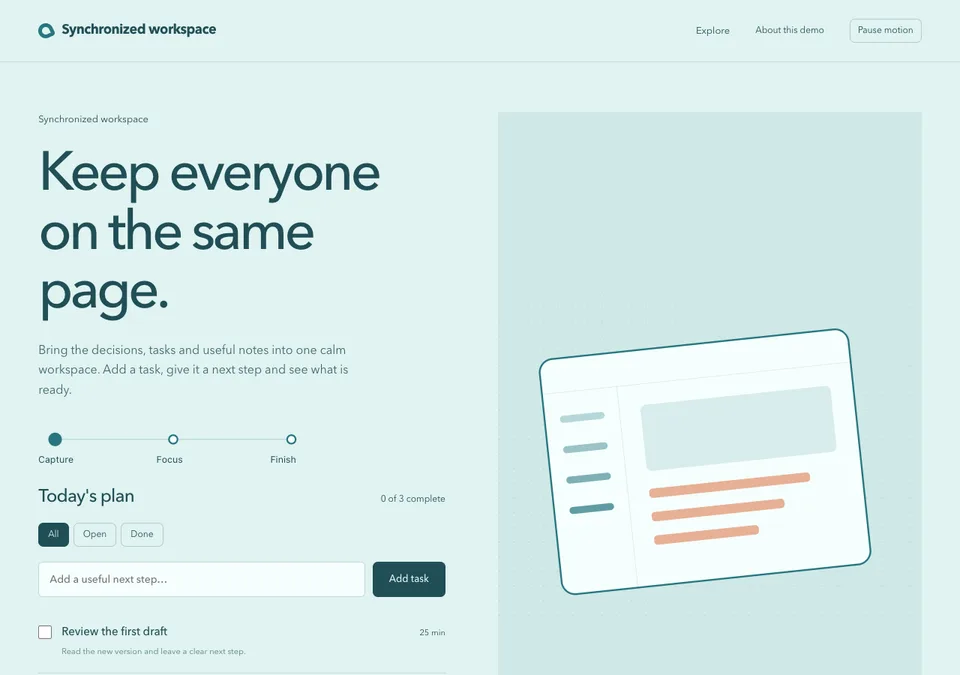 Synchronized workspace preview