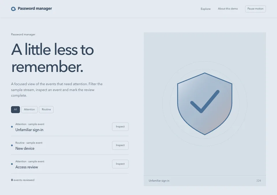 Password manager preview