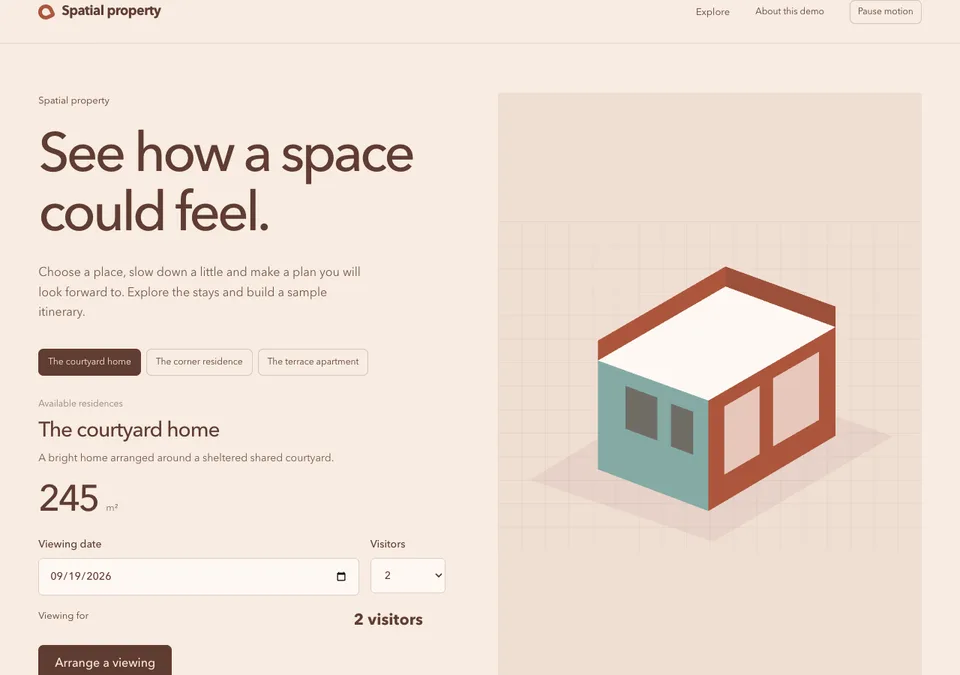 Spatial property preview