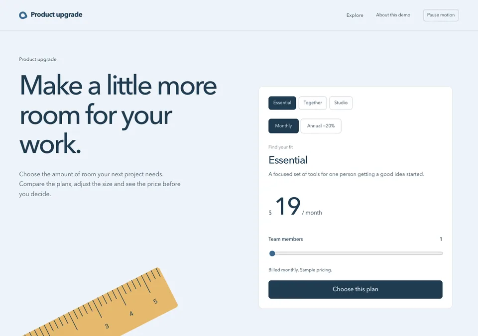 Product upgrade preview