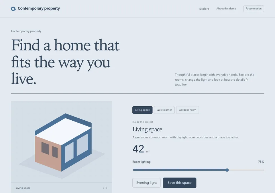 Contemporary property preview