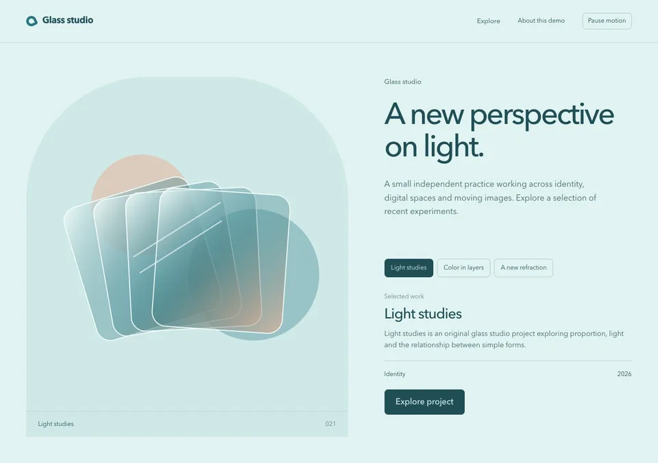 Glass studio design preview