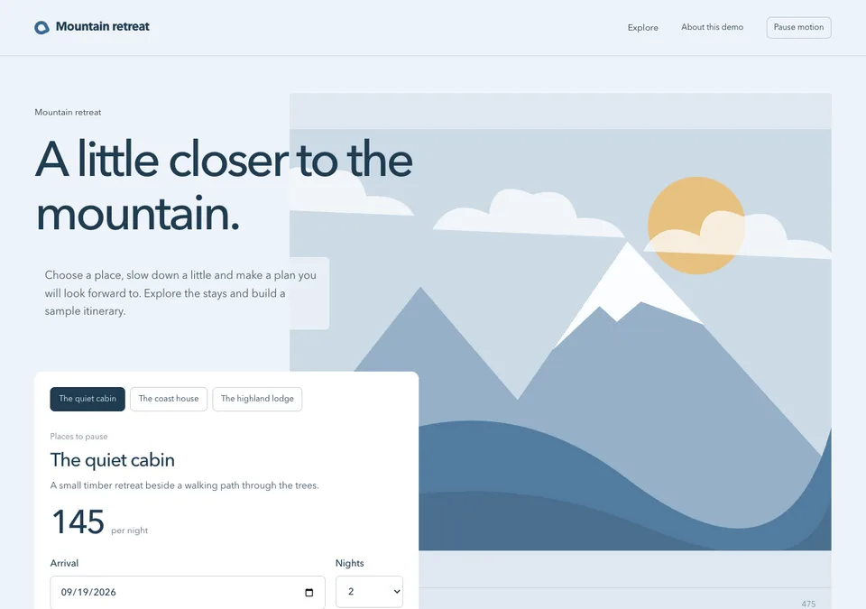 Mountain retreat preview