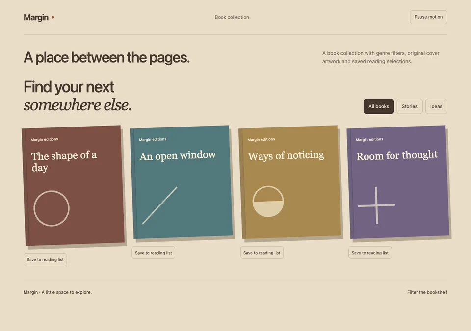 Book collection preview