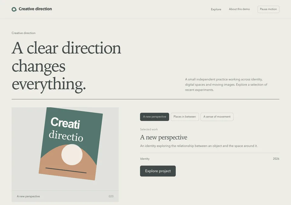 Creative direction design preview