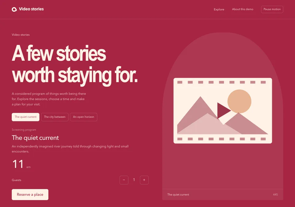 Video stories preview