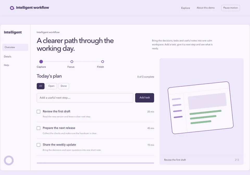 Intelligent workflow preview