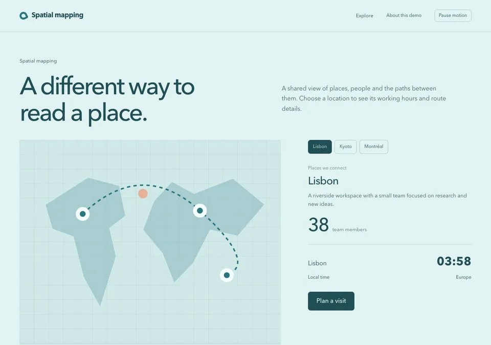 Spatial mapping preview