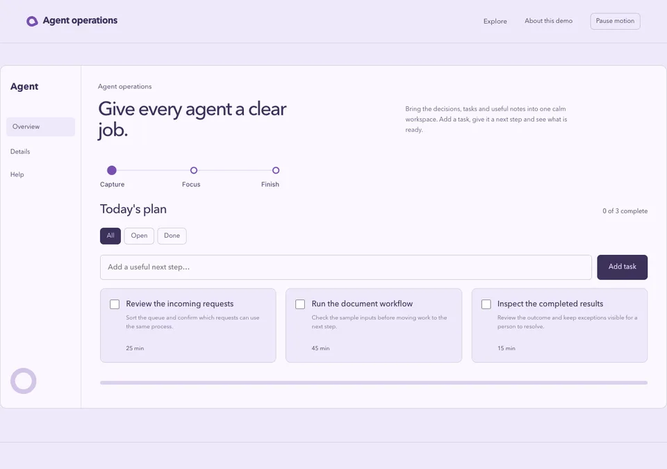 Agent operations preview