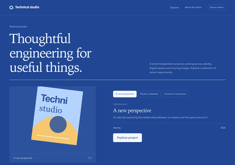 Technical studio preview
