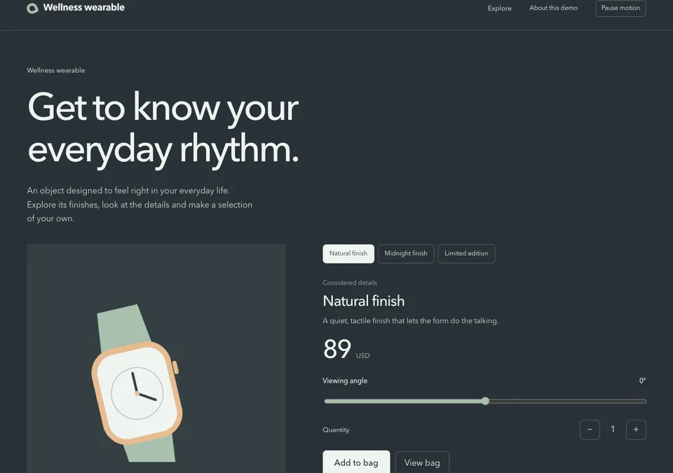Wellness wearable preview