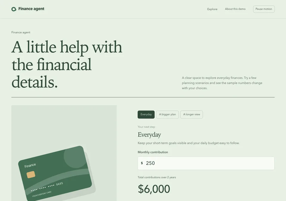 Finance agent preview