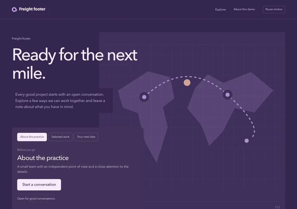 Freight footer preview