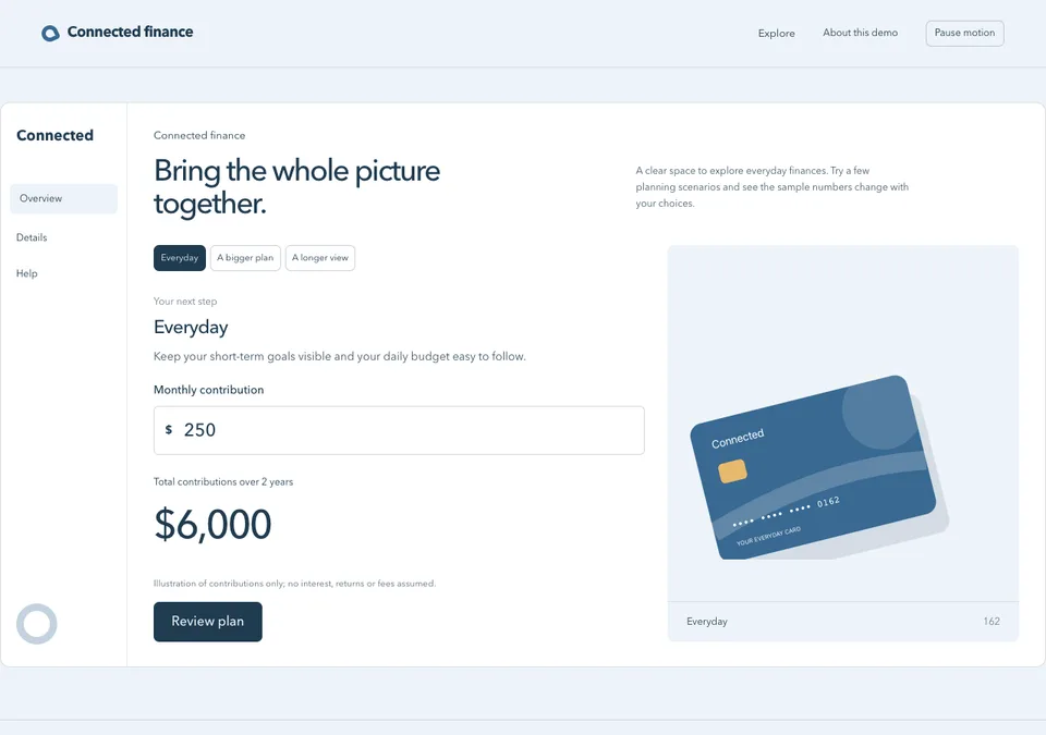 Connected finance preview