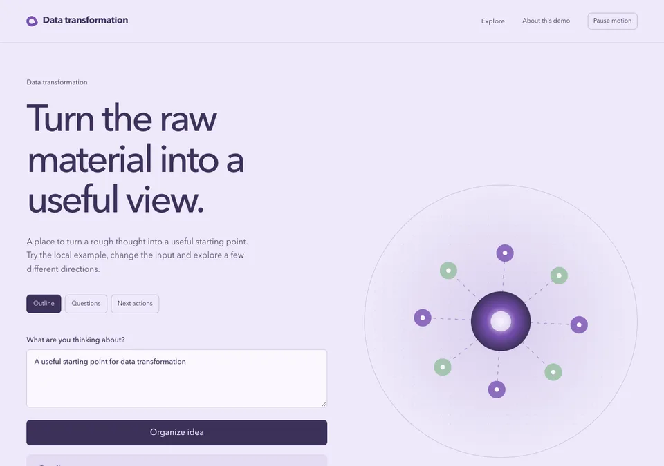 Data transformation preview