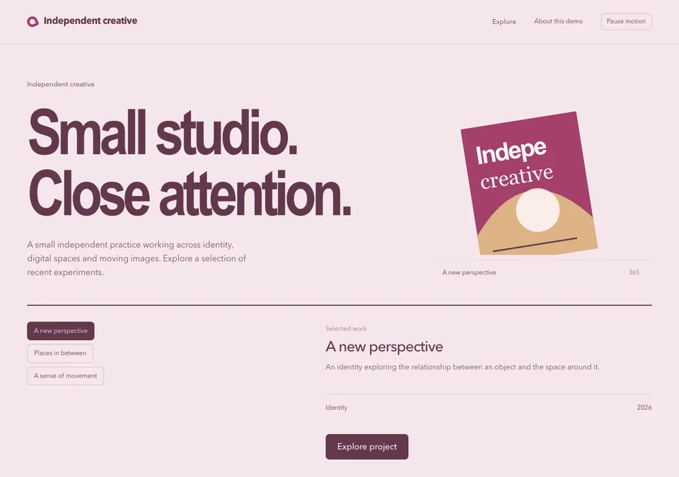 Independent creative preview