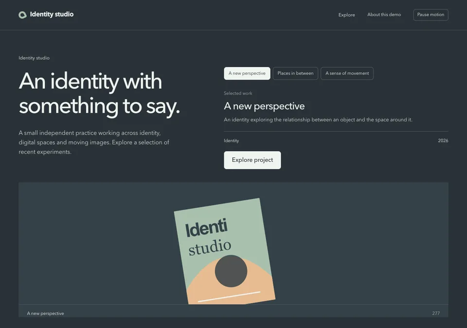 Identity studio preview
