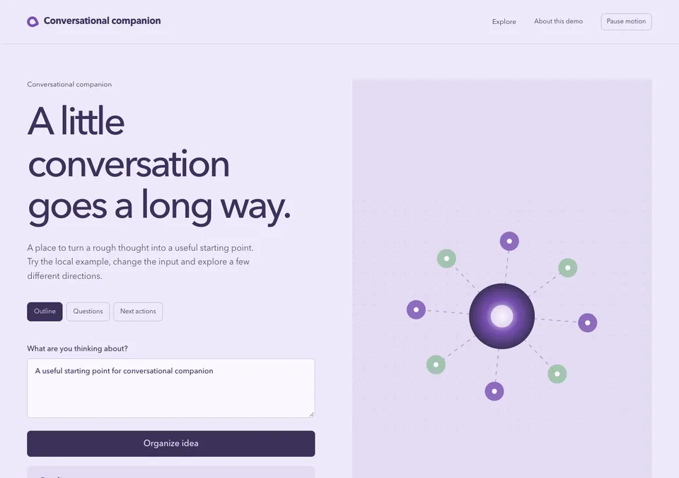 Conversational companion preview