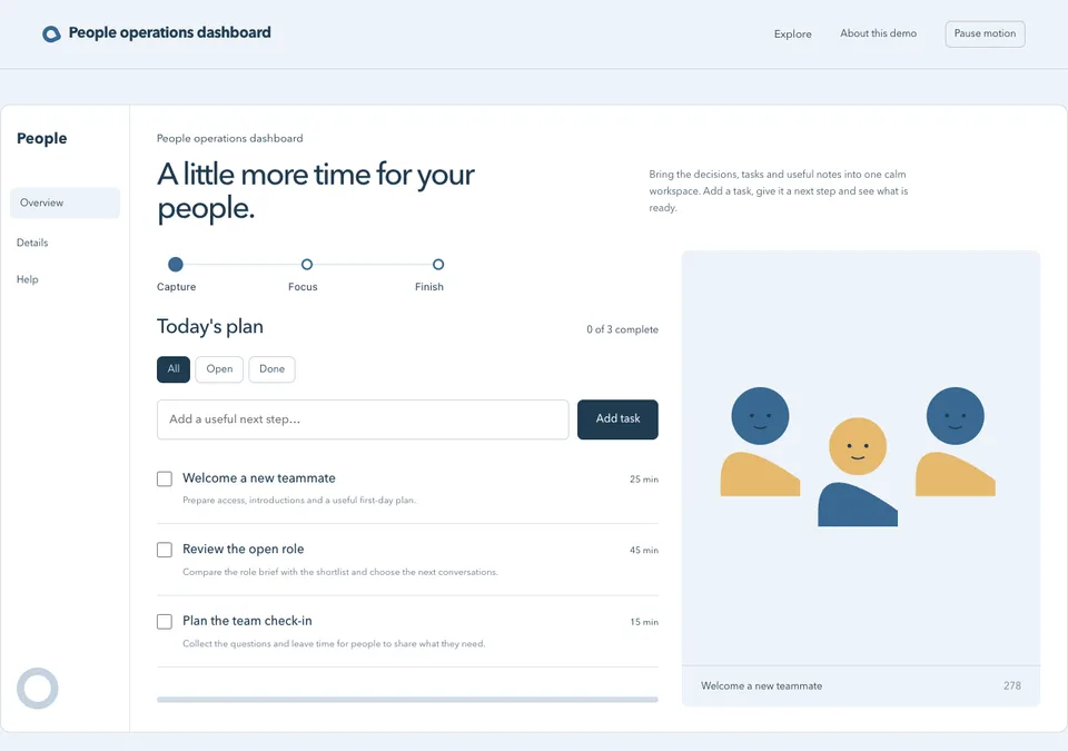 People operations dashboard preview