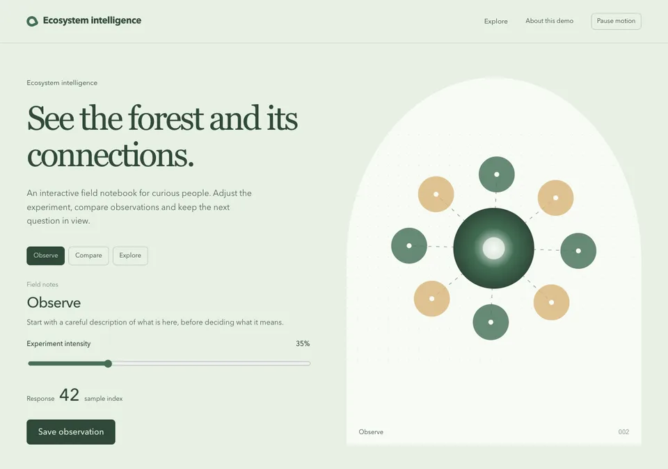 Ecosystem intelligence design preview