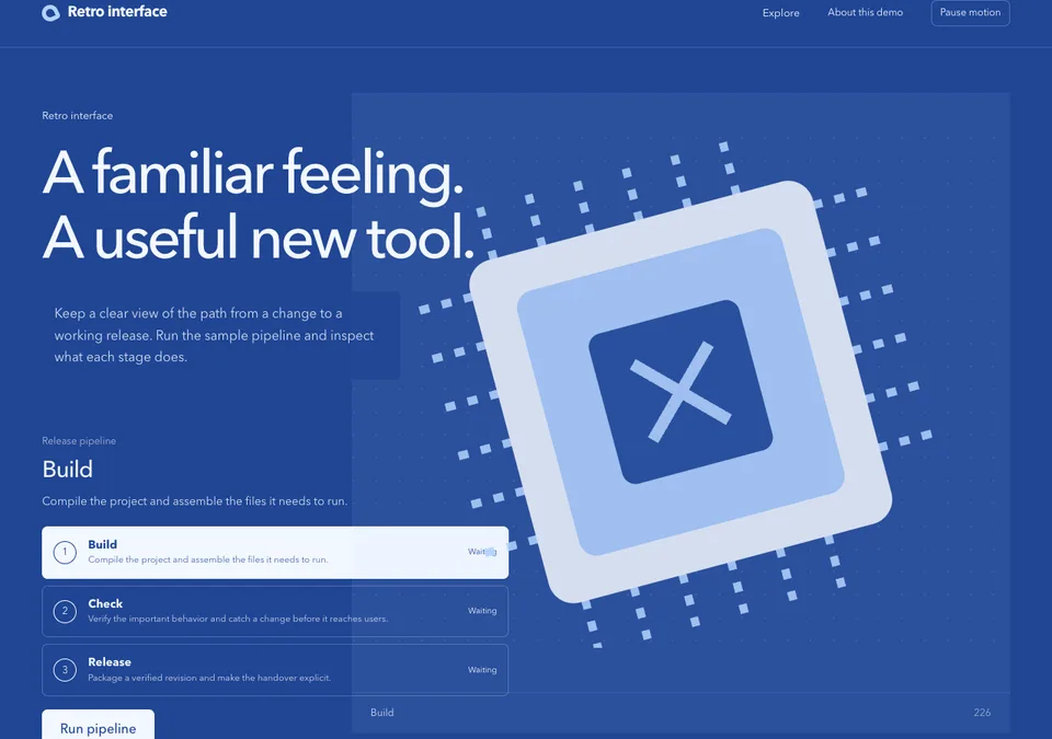 Retro interface preview