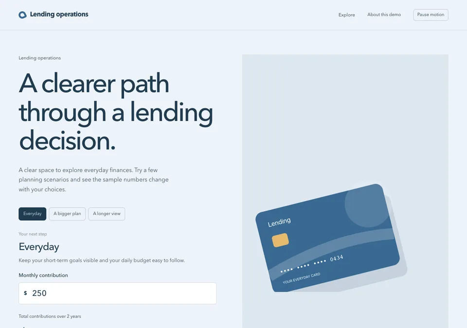 Lending operations preview