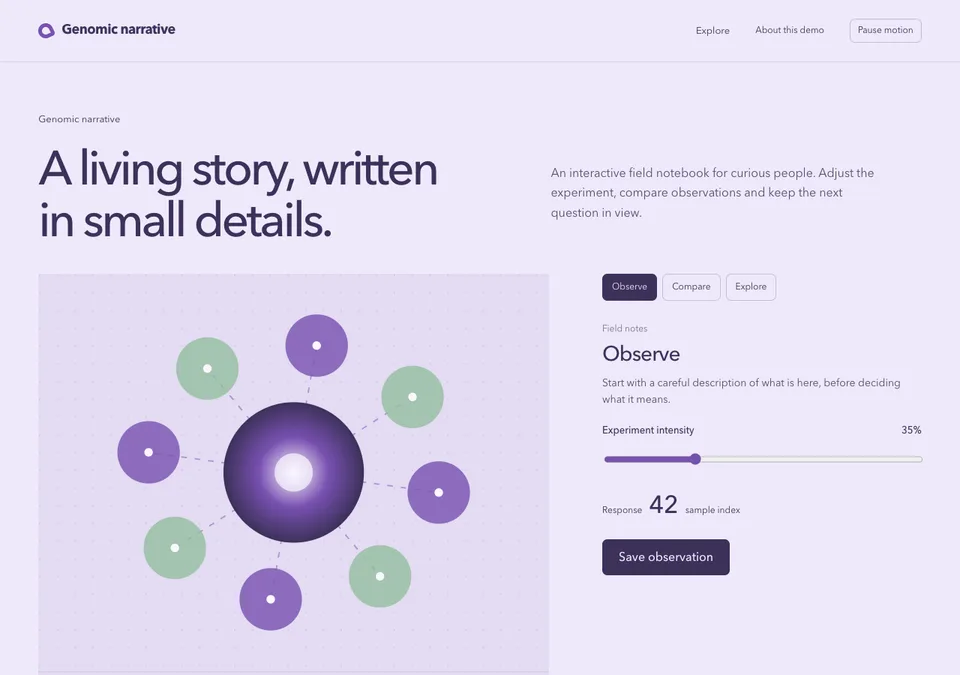 Genomic narrative preview
