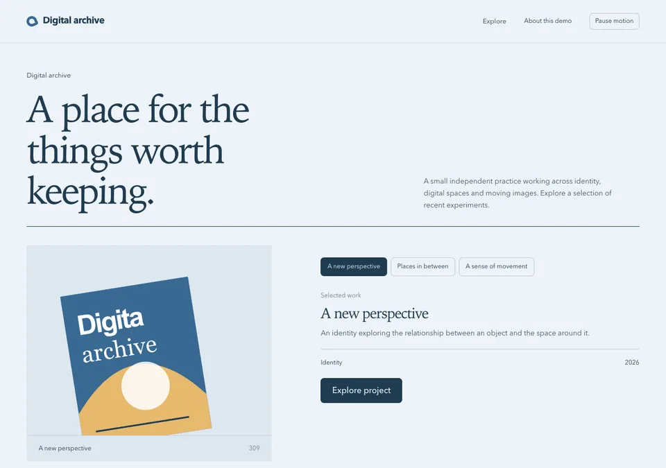Digital archive preview