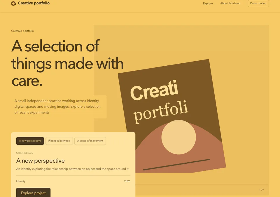 Creative portfolio preview