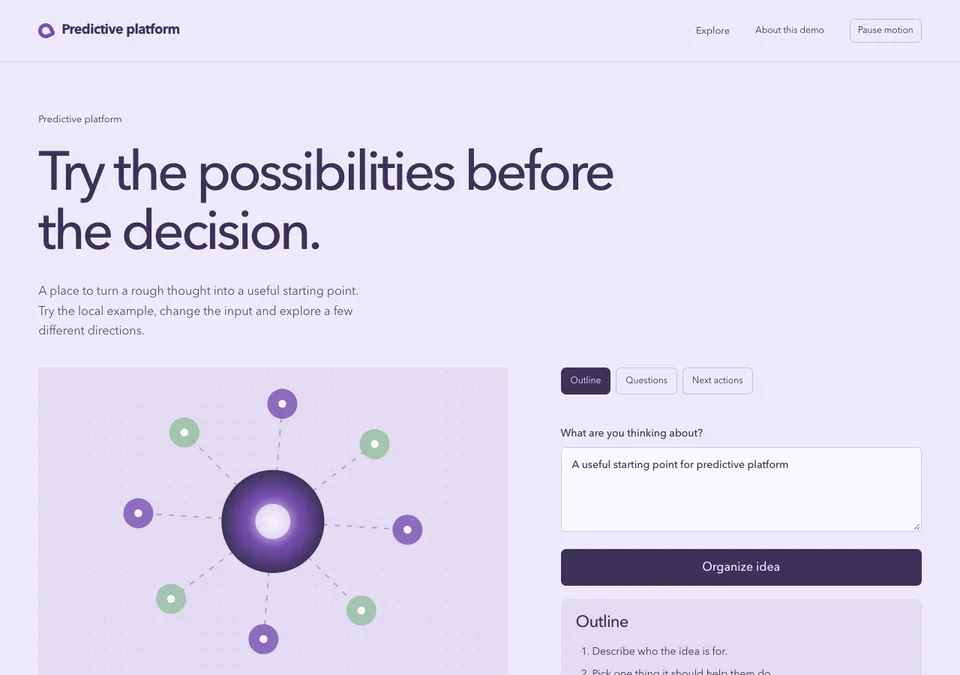 Predictive platform preview