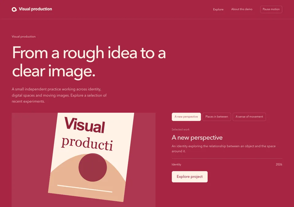 Visual production preview