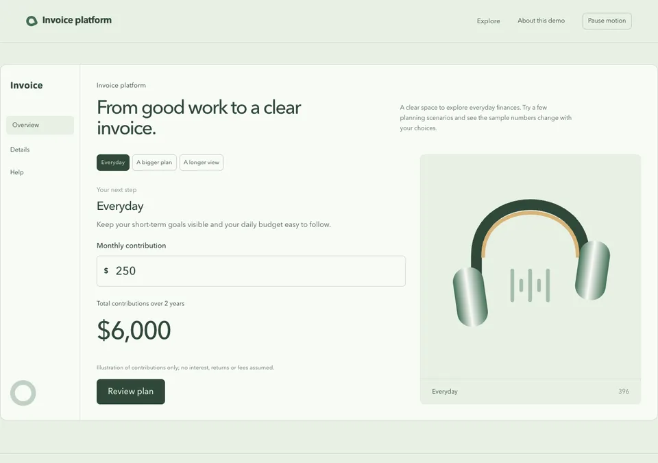 Invoice platform preview