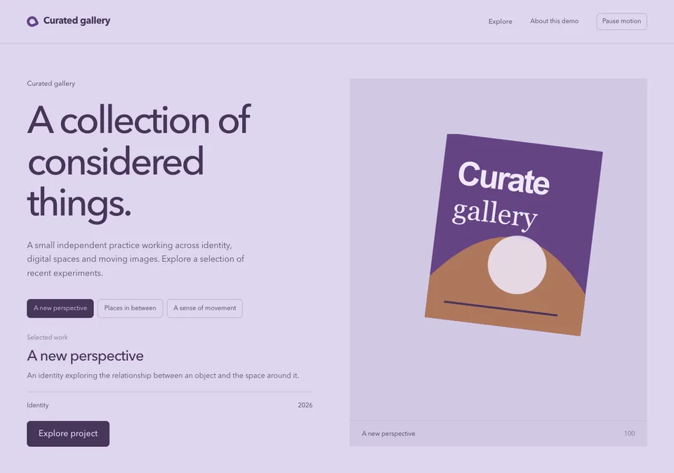 Curated gallery preview