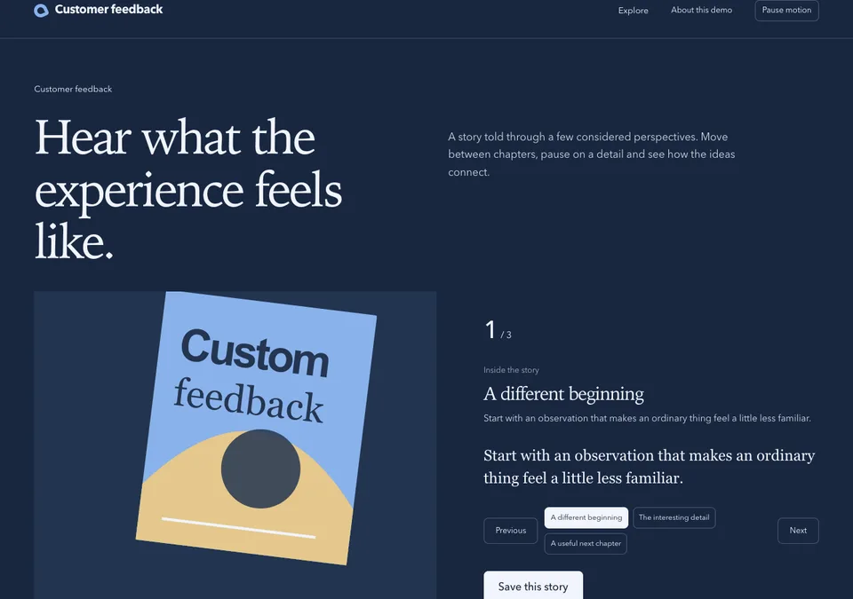 Customer feedback preview