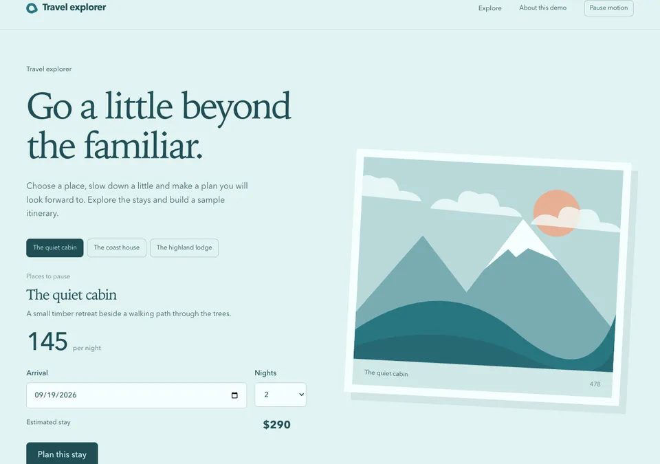 Travel explorer preview