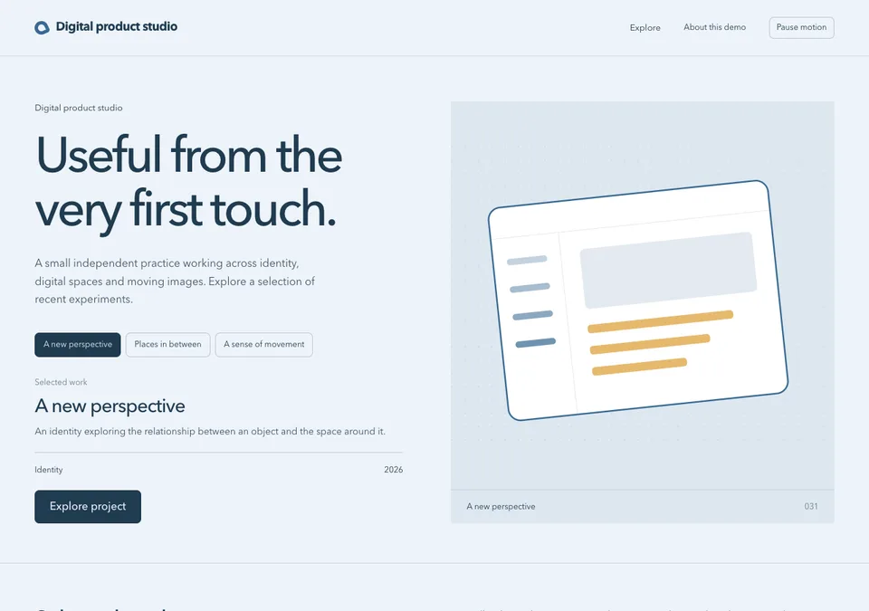 Digital product studio preview