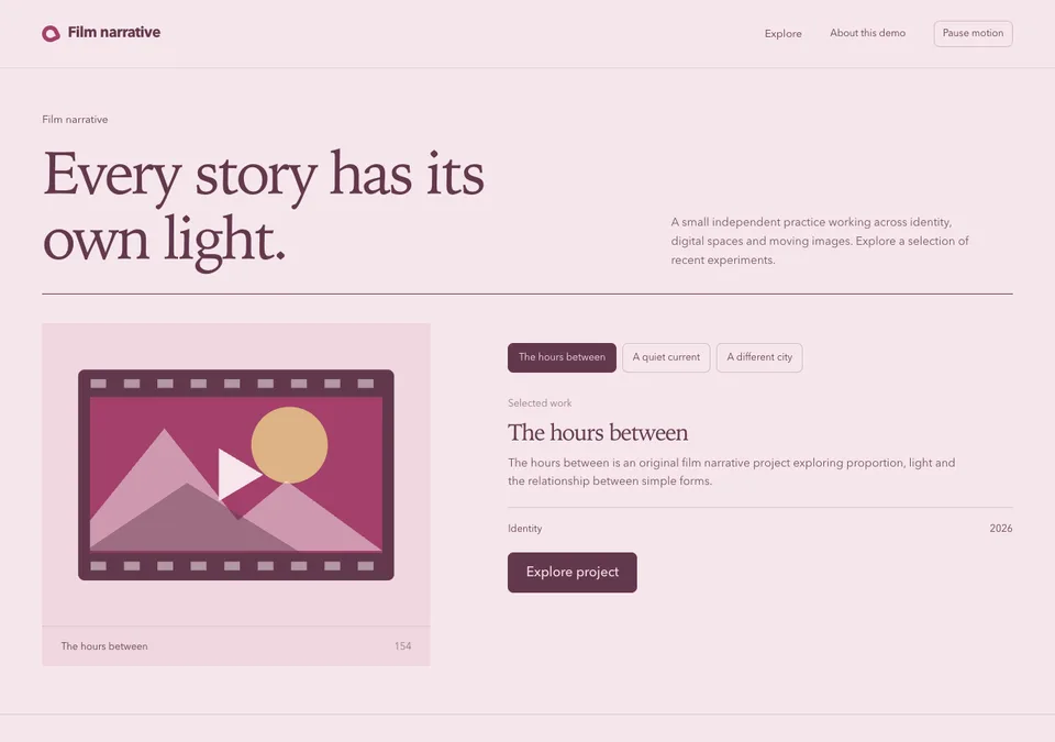 Film narrative preview