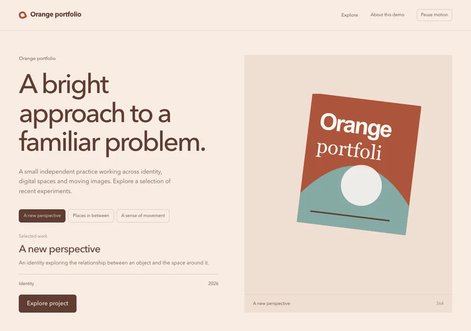 Orange portfolio preview