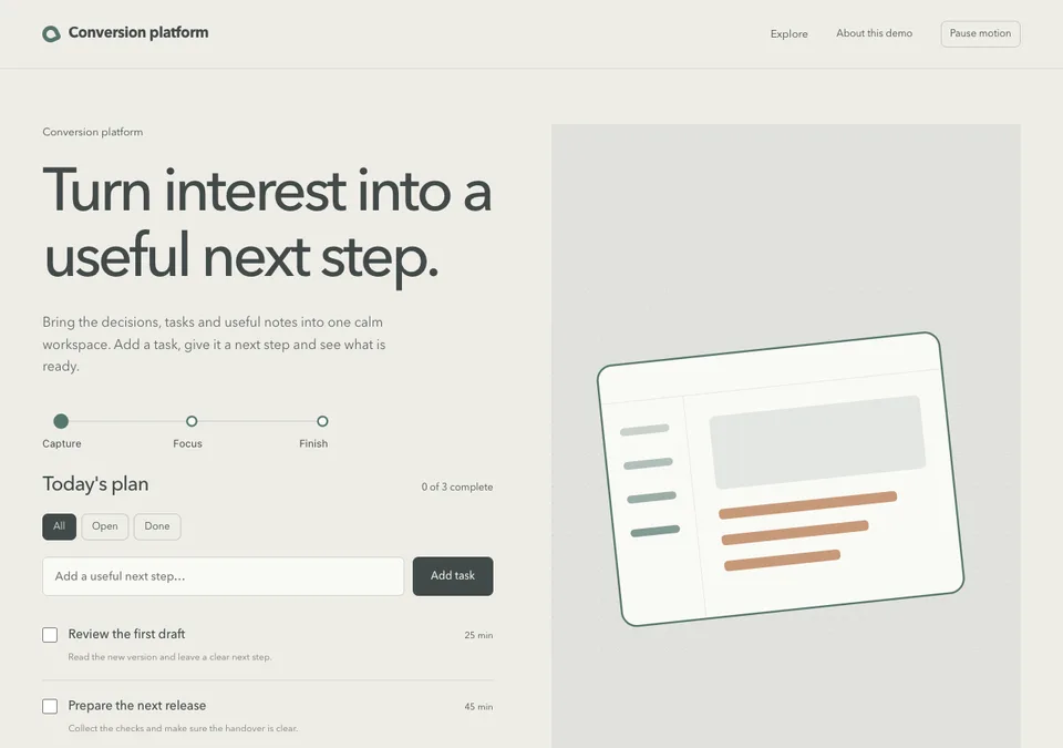 Conversion platform preview