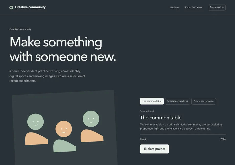 Creative community preview