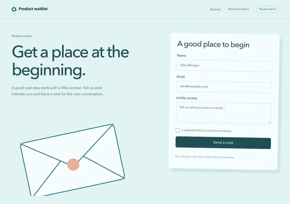 Product waitlist preview