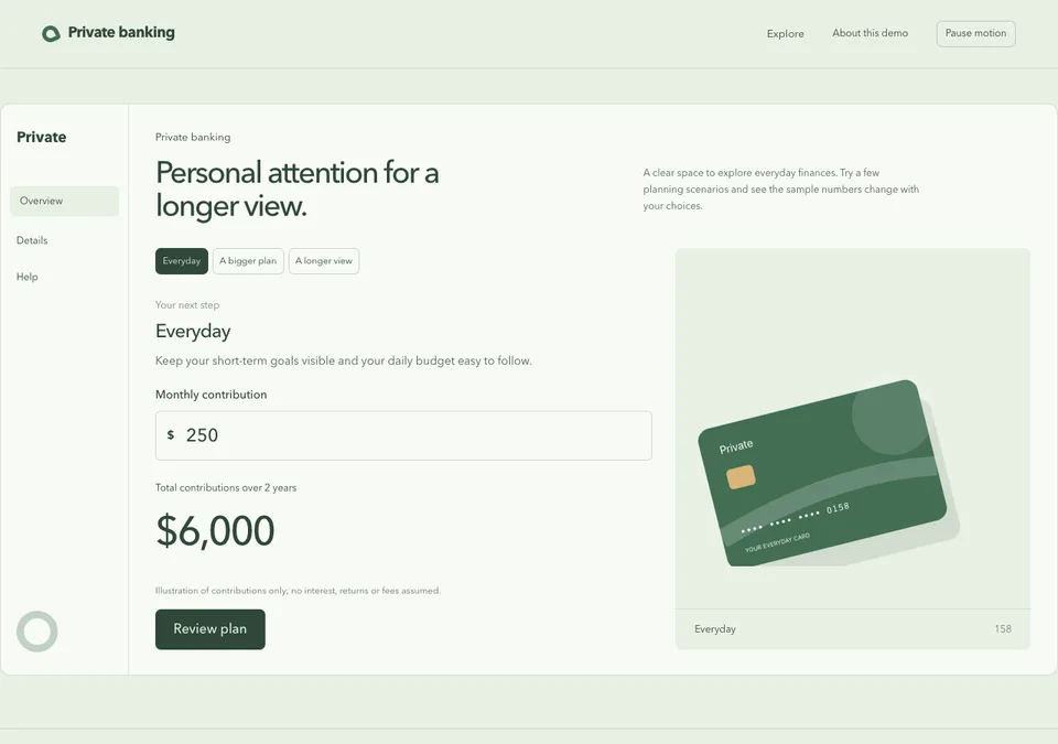 Private banking preview