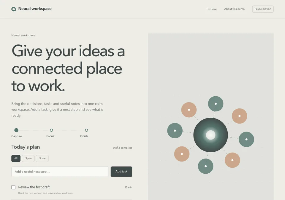 Neural workspace preview