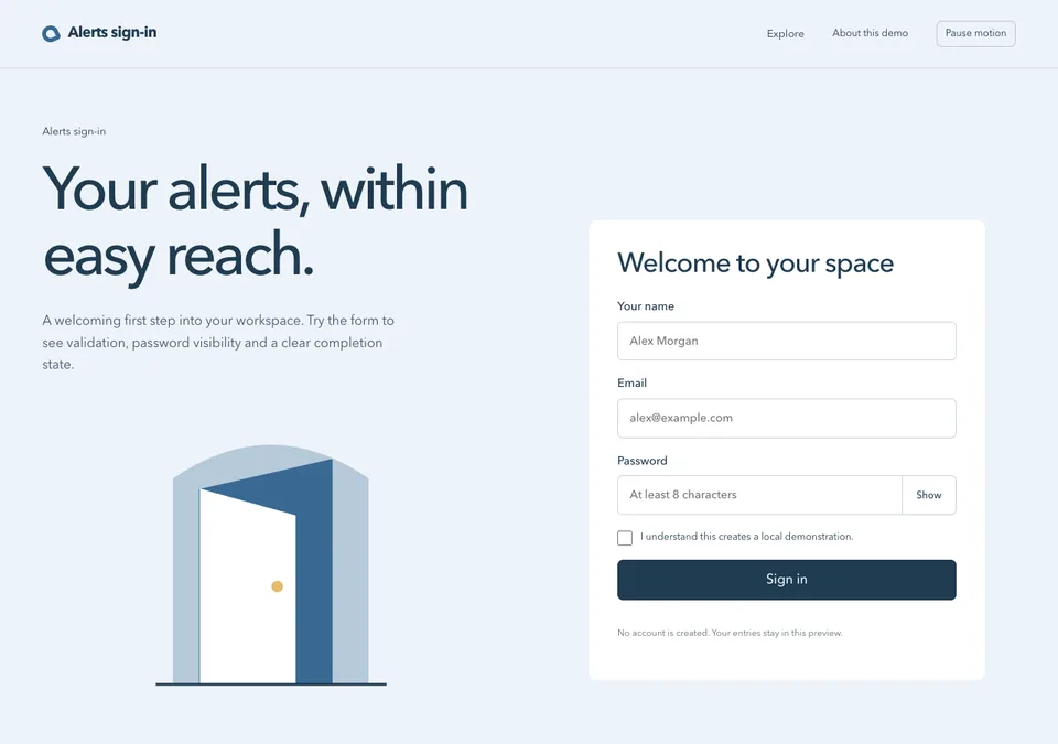 Alerts sign-in preview