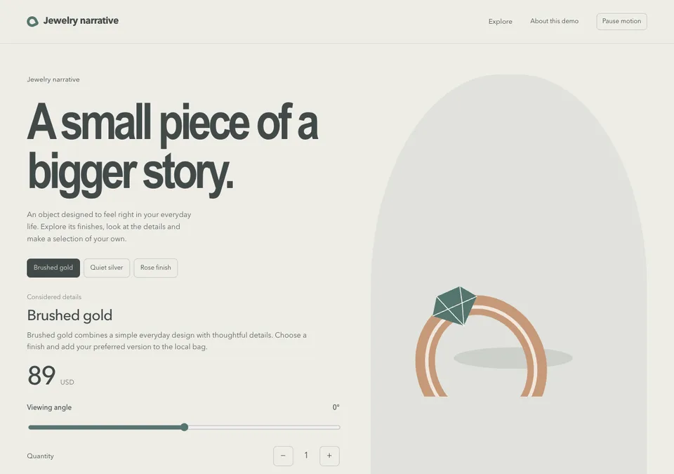 Jewelry narrative preview